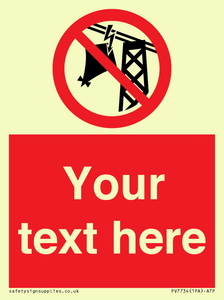 Custom prohibition do not fly kites near overhead electrical power lines